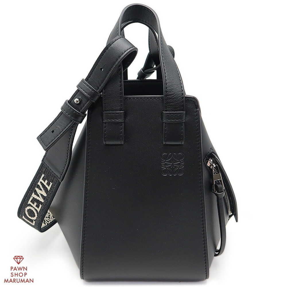 Loewe Hammock Compact Bag Satin Calfskin Black